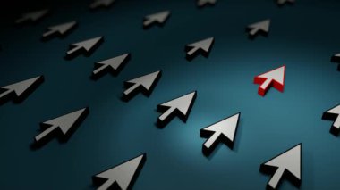 Fare İmleci ve Aradaki Farklı Kırmızı İmleç