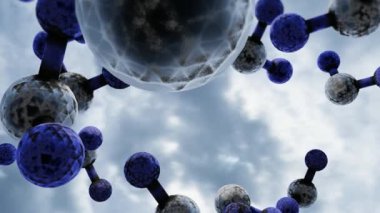 Etkilenmiş Atom Parçacıkları 3B Canlandırma