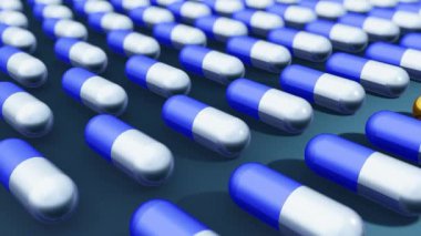 3 boyutlu kapsül hapları.