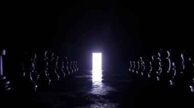 Farklı şekillerde siyah bir ışığın 3 boyutlu yansıması