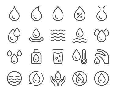 su hattı simgesi seti