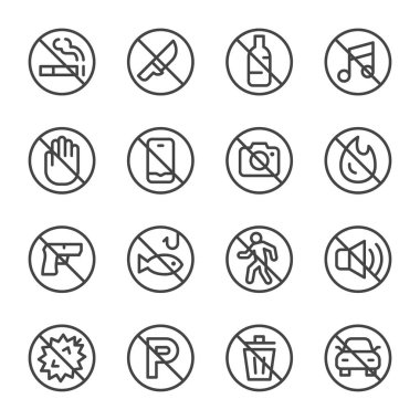 Hayır, yasaklama, yasaklama çizgisi tabelgesi