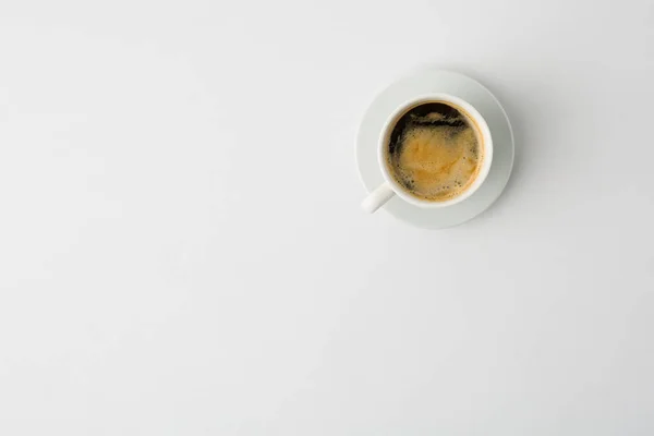 Кофе Эспрессо Изолирован Белой Плоской — стоковое фото