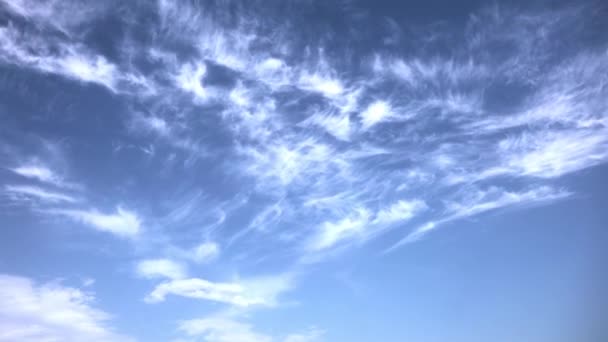 Cielo Blu Nuvole Bianche Paesaggio Nuvole Bianche Cumulus Nube Nubi — Video Stock