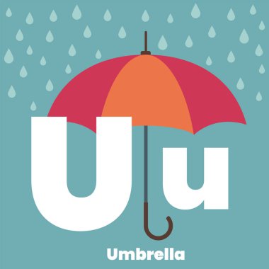 Tatlı çocuklar ABC alfabe harfi harfi ve İngilizce öğrenen çocuklar için 