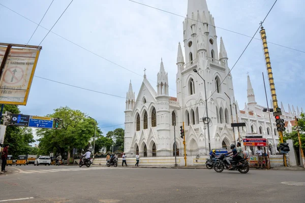 Chennai Indie Lipca 2023 San Thome Church Znany Również Jako — Zdjęcie stockowe