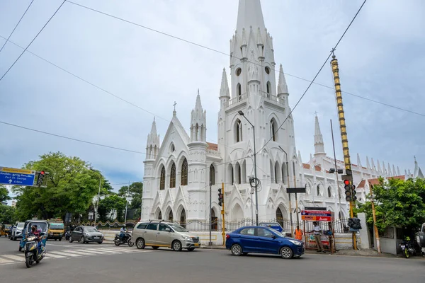 Chennai Hindistan Temmuz 2023 San Thome Kilisesi Thomas Katedral Bazilikası — Stok fotoğraf