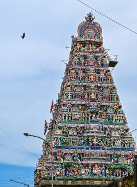 Mylapore, Chennai, Hindistan 'daki Kapaleeshwarar Tapınağı Kapısı Kulesi.