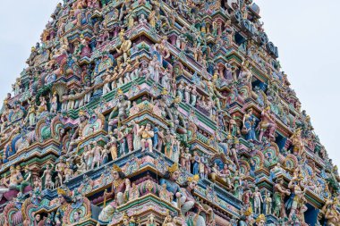 Mylapore, Chennai, Hindistan 'daki Kapaleeshwarar Tapınağı Kapısı Kulesi.