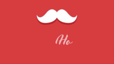 Ho-Ho-Ho Noel Baba 'nın kahkaha hareketinin sesi. 4k video canlandırması