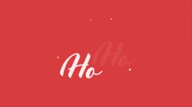 Ho-Ho-Ho Noel Baba 'nın kahkaha hareketinin sesi. 4k video canlandırması