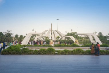 Chennai, Hindistan - 14 Temmuz 2023: MGR Memorial Complex. Anma töreni Chennai, Tamil Nadu, Hindistan 'daki Marina plajında yapıldı.. 