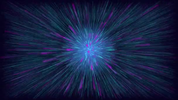 Yıldız Patlaması Arkaplan Hareketi Hiper Uzay Yıldızların Arasından Sıçrıyor Video — Stok video