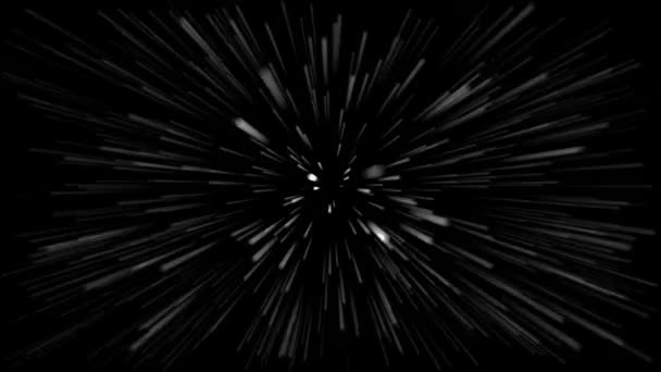 Hiper Uzay Yıldızların Arasından Sıçrıyor Video Canlandırması — Stok video
