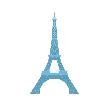 Eifel kule vektör logosu. Paris logosu. Vektör illüstrasyonu