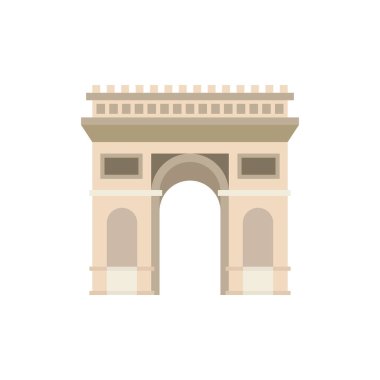 Zafer Takı 'nın Paris' teki görüntüsü. Minimalist stil simgesi çizimi.