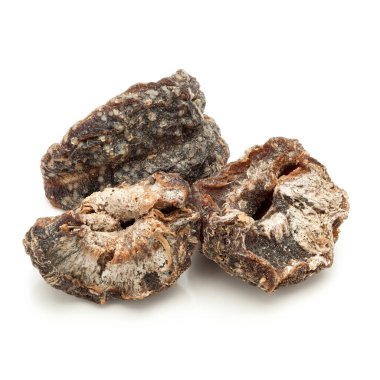Organik Kurutulmuş bektaşi üzümü veya Amla Makro closeup (Ribes grossularia) beyaz arka plan üzerinde izole.