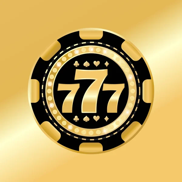 Casino chip with 777 Jackpot