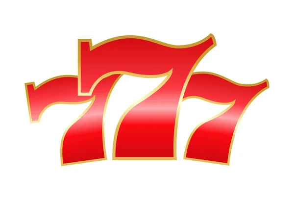 Combinación Ganadora 777 Para Banner Del Casino — Vector de stock