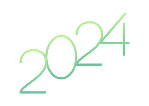 Векторний Креативний Дизайн 2024 Якому Бірюзовому Кольорі — стоковий вектор
