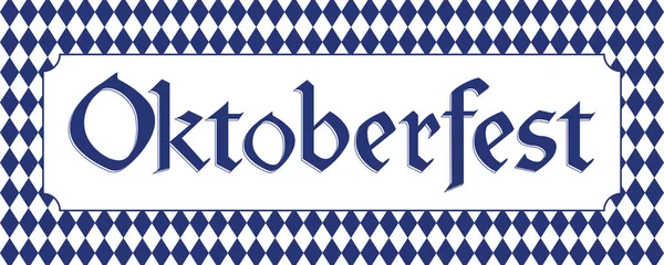 Festival Cerveza Oktoberfest Texto Escrito Mano — Vector de stock