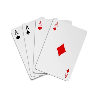 Dört aslı poker kombinasyonu.