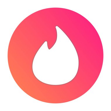 Tinder sosyal randevu ağı simgesi