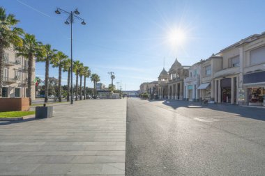 Ünlü Passeggiata bir kısrak, Viareggio, Versilia, Lucca Tuscany, İtalya, Avrupa 'da deniz yolu geçidi.