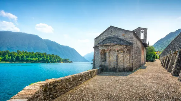 stock image San Giacomo church Church along the shores of Lake Como. Ossuccio Tremezzina village. Italy, Europe.