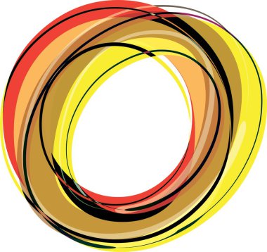 Soyut Renkli Harf O Vektör illüstrasyonuName