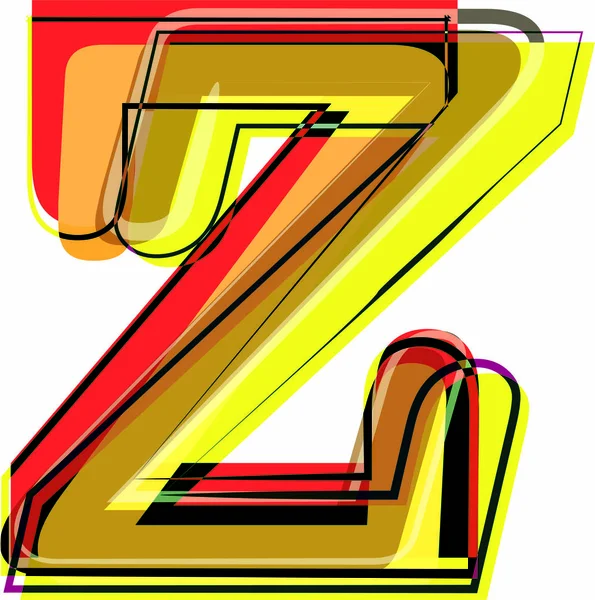 彩色字母Z矢量图解 — 图库矢量图片