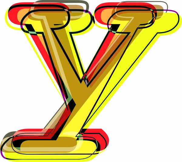 Abstraktní Barevné Písmeno Vektorové Ilustrace — Stockový vektor