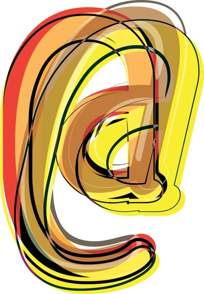 Illustration Vectorielle Symbole Abstrait Doodle — Image vectorielle