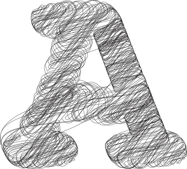 Résumé Dessiné Main Lettre Illustration Vectorielle — Image vectorielle