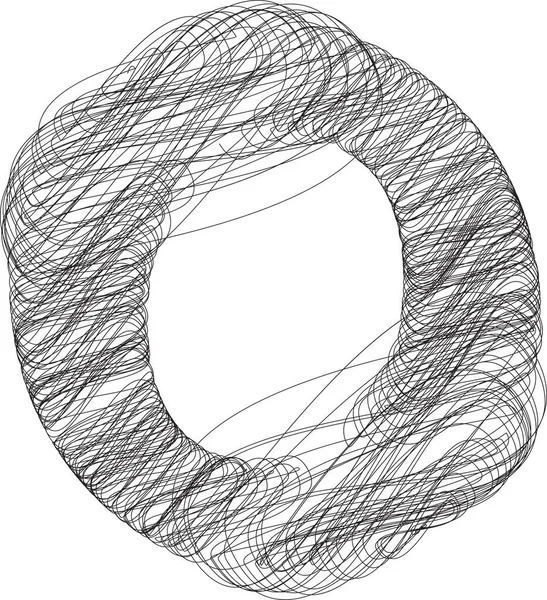 Abstrait Dessiné Main Lettre Illustration Vectorielle — Image vectorielle