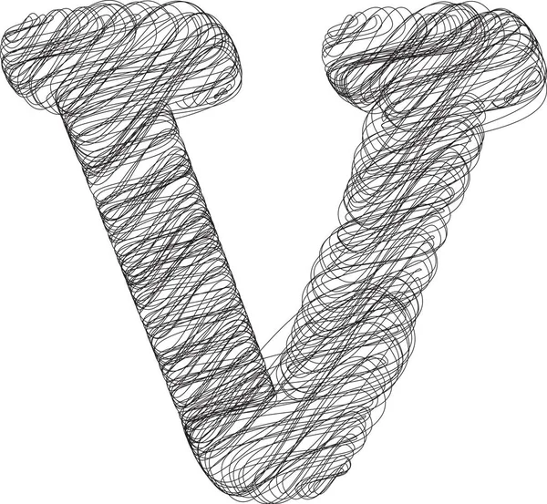 Abstract Met Hand Getekend Letter Vector Illustratie — Stockvector