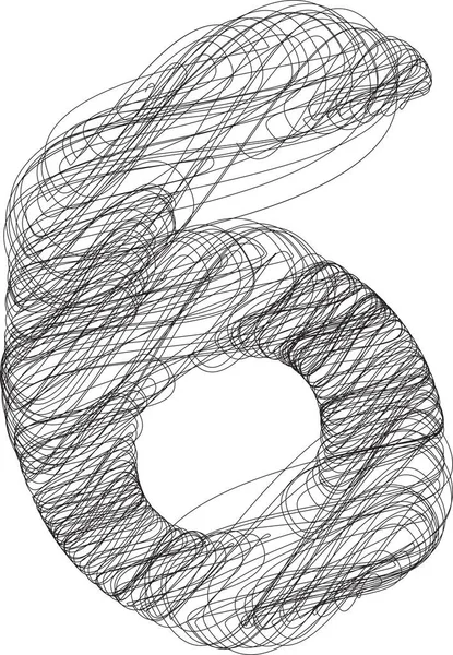 Abstract Doodle Number Векторная Иллюстрация — стоковый вектор