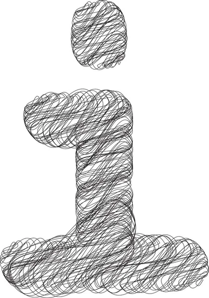 Abstract Doodle Letter Ilustração Vetorial —  Vetores de Stock