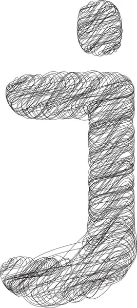 Abstraktní Doodle Písmeno Vektorové Ilustrace — Stockový vektor