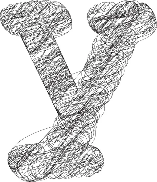 Abstraktní Vektorová Ilustrace Doodle Letter — Stockový vektor