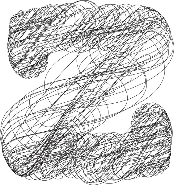 Résumé Doodle Letter Illustration Vectorielle — Image vectorielle