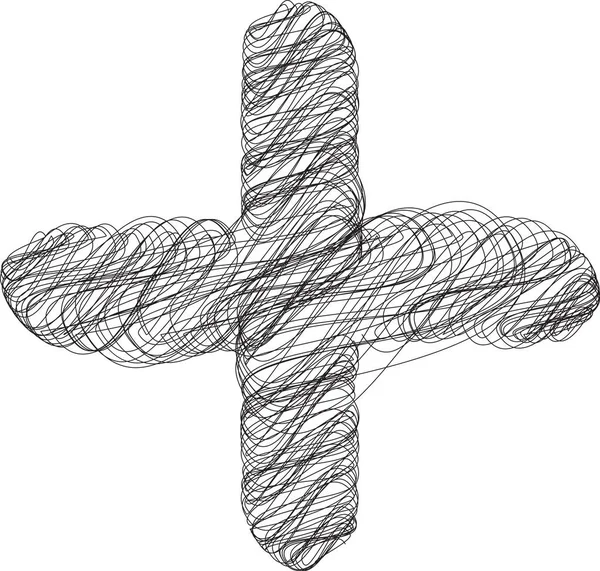 Ilustrasi Vektor Simbol Doodle Abstrak - Stok Vektor