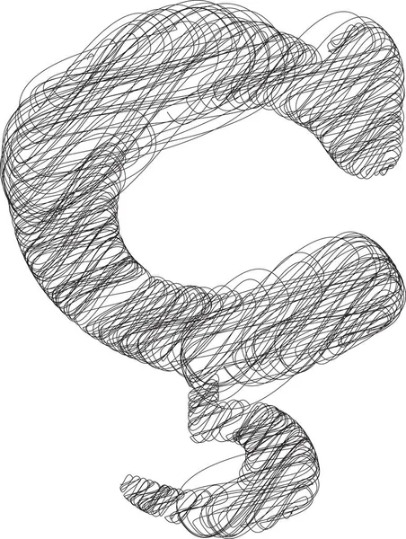 Abstraktes Doodle Symbol Vector Illustration — Stockvektor