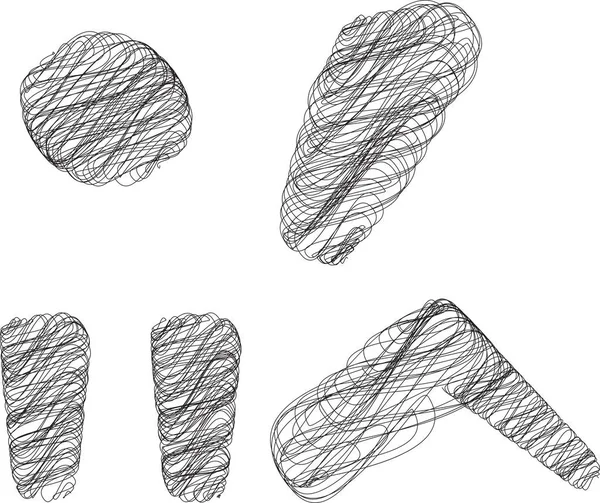 Abstraktní Vektorová Ilustrace Symbolu Doodle — Stockový vektor