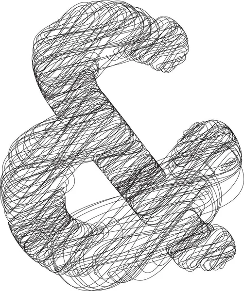 Иллюстрация Abstradle Doodle Ampersand Vector — стоковый вектор