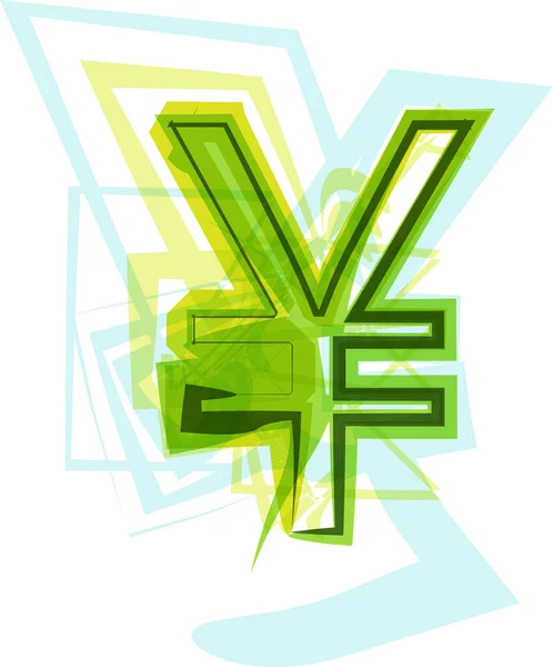 Ecologia Vegan Verde Eco Elemento Orgânico Símbolo Artístico Fonte Ilustração — Vetor de Stock