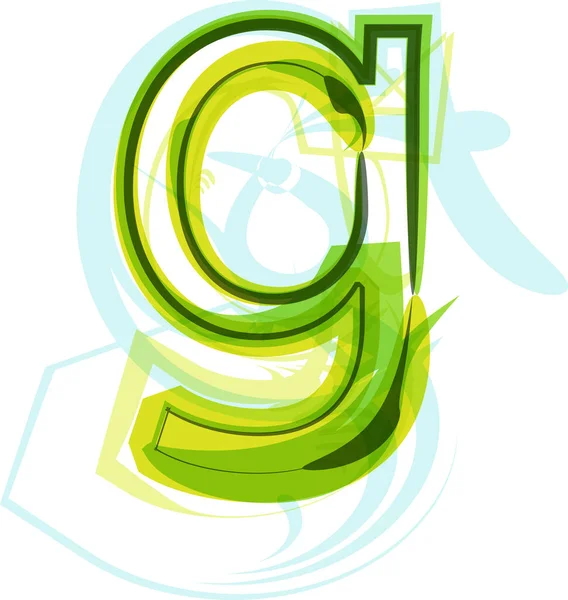 生态纯素绿色生态元素有机符号艺术字体 病媒说明 — 图库矢量图片