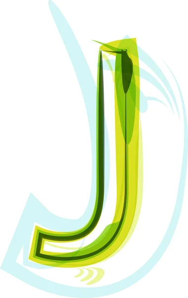 Ekologi Vegan Grönt Eko Element Organiskt Symbol Konstnärlig Font Vektorillustration — Stock vektor