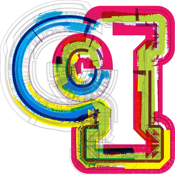 Kunst Geschetste Lettertypen Kleine Letters Symbolen Vector Illustratie Letter — Stockvector