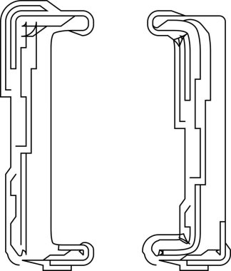 Mimari proje yazı tipi, teknik çizim tarzı alfabe. Geometrik tipografi. Tel çerçeve sembolü, mimari logo ve başlık için taslak vuruşları olan tipografik tasarım. İzole vektör tipi.